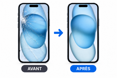 Réparation écran iPhone 15, 15Plus,15Pro et 15 Pro Max - Changement d'écran